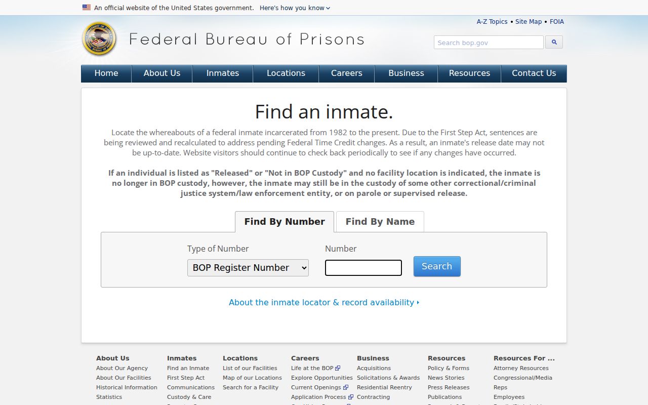 Scott County arrest search federal custody boundary through BOP