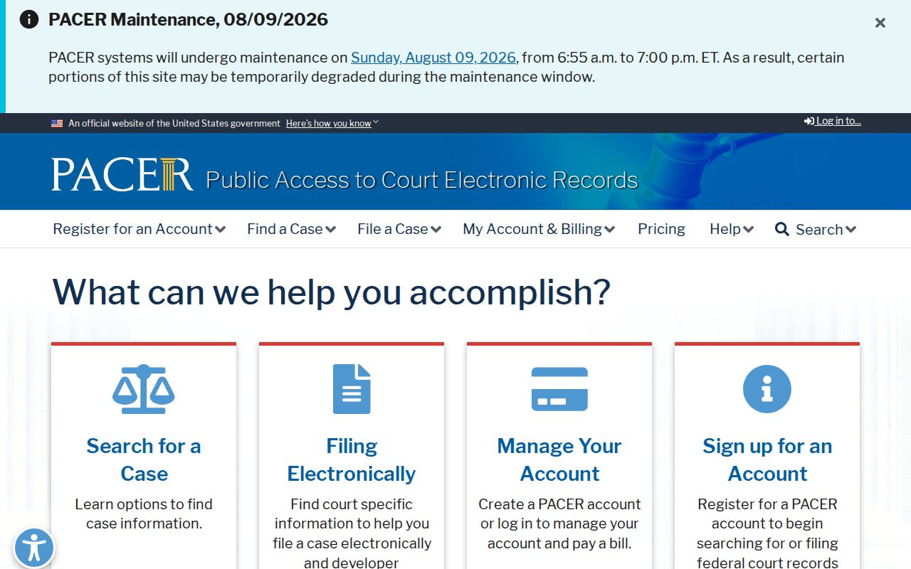 Scott County federal criminal court case records through PACER