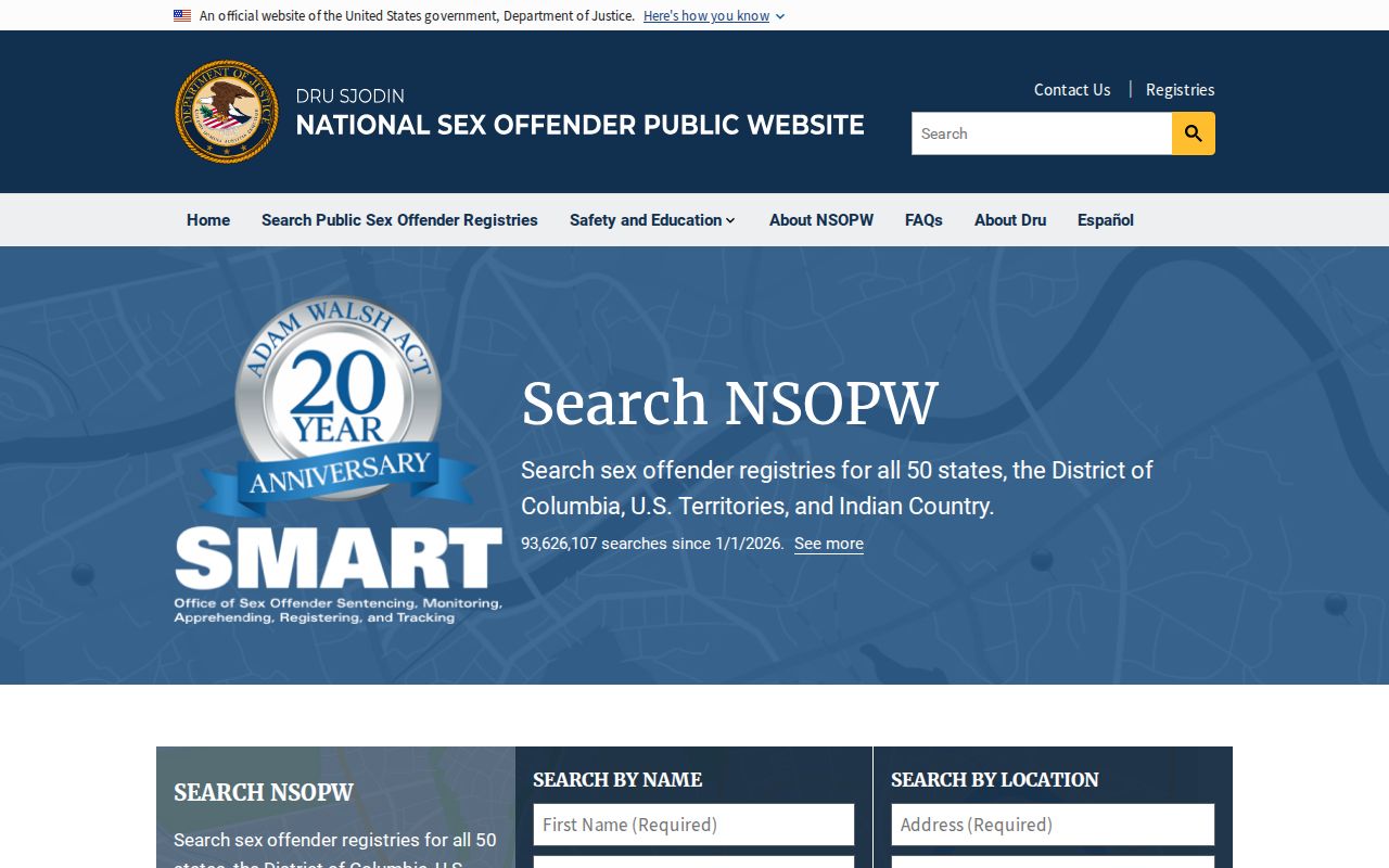 National cross-state registry search for a Scott County sex offender lookup